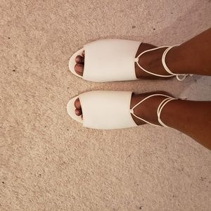 Sam Edelman slides with ankle wrap!